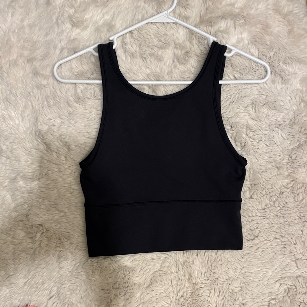 lululemon athletica cropped Black Tank Top
